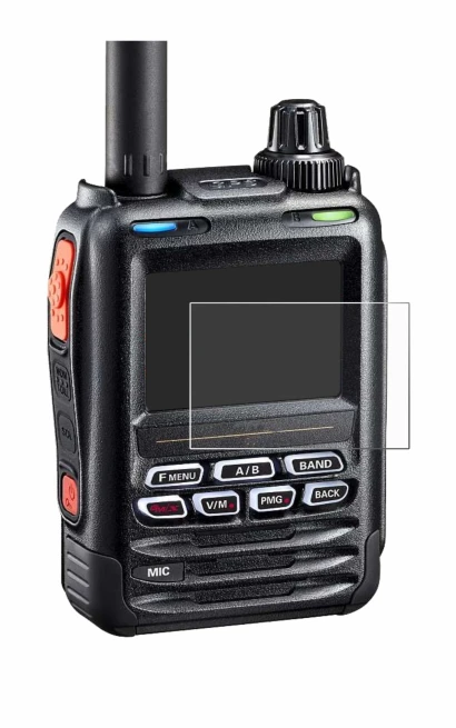 Imagen del dispositivo Yaesu FT-5DE/DR con una amplia variedad de protectores de pantalla.