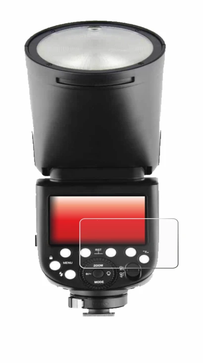 Imagen del dispositivo Godox V1 con una amplia variedad de protectores de pantalla.