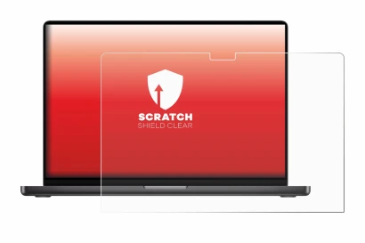 Imagen del dispositivo Apple MacBook Pro 16" M3 2023 con una amplia variedad de protectores de pantalla.