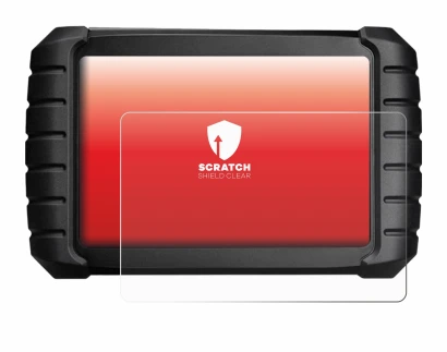 Imagen del dispositivo iCarsoft CR Max BT (2024) con una amplia variedad de protectores de pantalla.