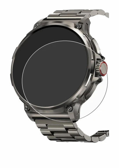 Imagen del dispositivo Tesofit Smartwatch 1.85" (redondo) con una amplia variedad de protectores de pantalla.