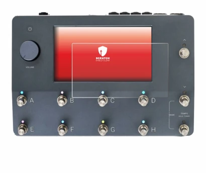 Imagen del dispositivo Neural DSP Quad Cortex con una amplia variedad de protectores de pantalla.