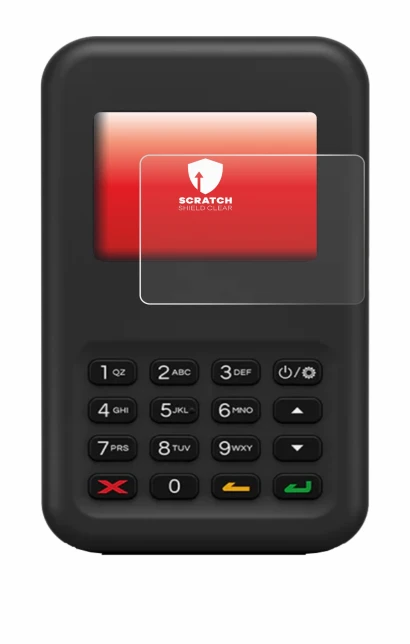 Imagen del dispositivo Shopify WisePad 3 con una amplia variedad de protectores de pantalla.