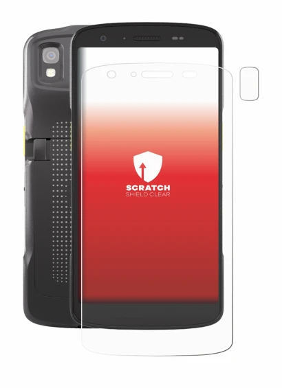 Imagen del dispositivo Zebra TC22 (Frontal+Cámara) con una amplia variedad de protectores de pantalla.
