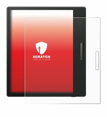 Imagen del dispositivo Boox Go Color 7 con una amplia variedad de protectores de pantalla.