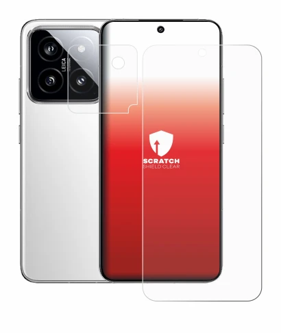 Imagen del dispositivo Xiaomi 14 (Frontal+Cámara) con una amplia variedad de protectores de pantalla.