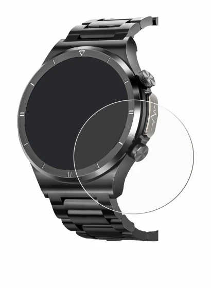Imagen del dispositivo Powerwill Smartwatch 1.39" con una amplia variedad de protectores de pantalla.