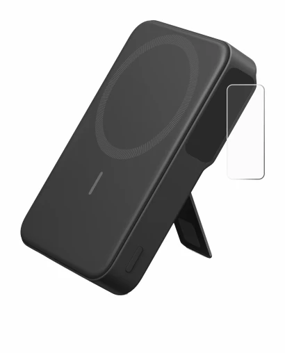 Imagen del dispositivo Anker MagGo con una amplia variedad de protectores de pantalla.