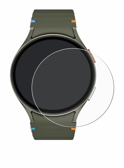 Imagen del dispositivo Samsung Galaxy Watch 7 (44 mm) con una amplia variedad de protectores de pantalla.