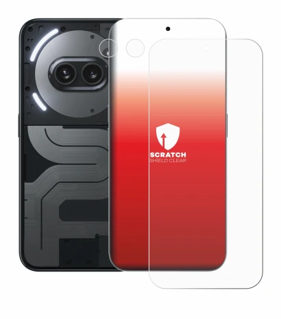 Imagen del dispositivo Nothing Phone (2a) Plus (Frontal+Cámara) con una amplia variedad de protectores de pantalla.