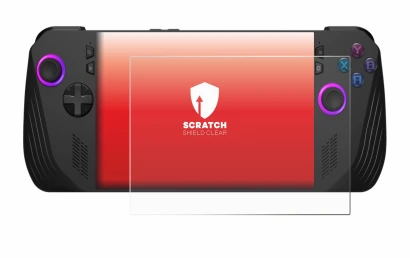 Imagen del dispositivo ASUS ROG Ally X (2024) con una amplia variedad de protectores de pantalla.