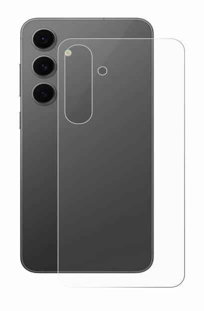 Imagen del dispositivo Samsung Galaxy S24 FE (Trasero) con una amplia variedad de protectores de pantalla.