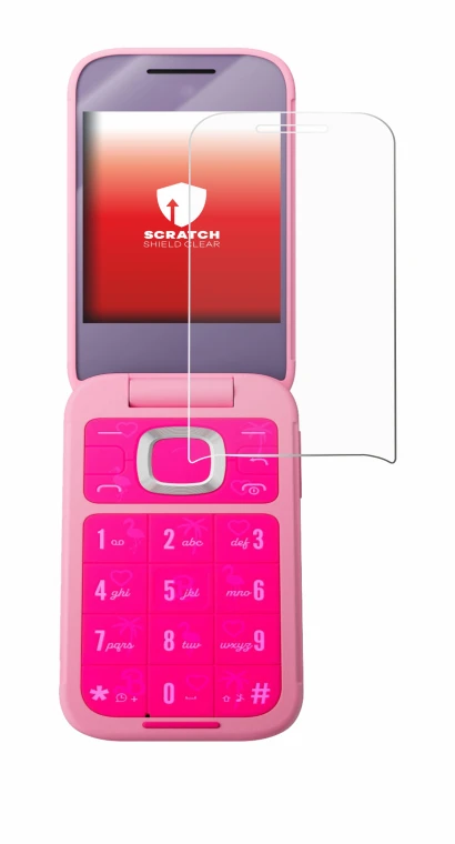 Imagen del dispositivo HMD Barbie Phone con una amplia variedad de protectores de pantalla.