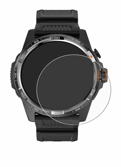 Imagen del dispositivo Mobvoi Ticwatch Atlas con una amplia variedad de protectores de pantalla.