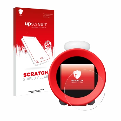 Parte frontal de un envase de producto con el logotipo de la marca upscreen. Al lado se muestra el dispositivo Nintendo Sound 