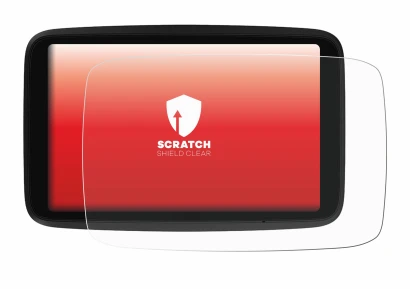 Imagen del dispositivo TomTom GO Advanced con una amplia variedad de protectores de pantalla.