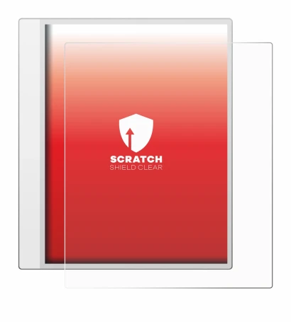 Imagen del dispositivo Boox Note Max con una amplia variedad de protectores de pantalla.