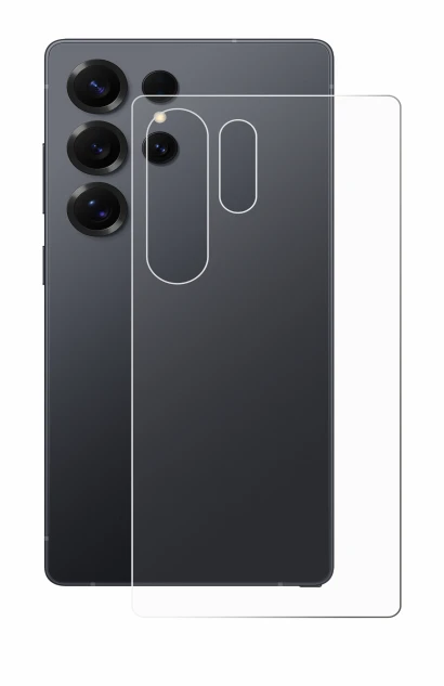 Imagen del dispositivo Samsung Galaxy S25 Ultra (Trasero) con una amplia variedad de protectores de pantalla.