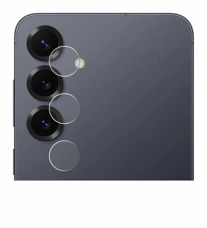 Imagen del dispositivo Samsung Galaxy S25 Plus (SÓLO Cámara) con una amplia variedad de protectores de pantalla.