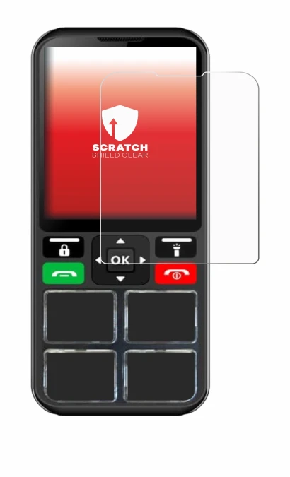 Imagen del dispositivo Geemarc CL8000 con una amplia variedad de protectores de pantalla.
