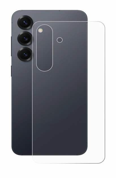 Imagen del dispositivo Samsung Galaxy S25 Enterprise Edition (Trasero) con una amplia variedad de protectores de pantalla.