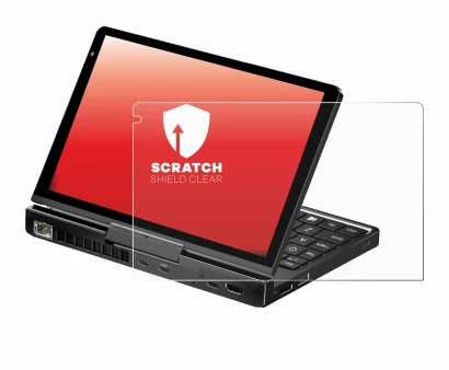 Imagen del dispositivo GPD Pocket 4 con una amplia variedad de protectores de pantalla.