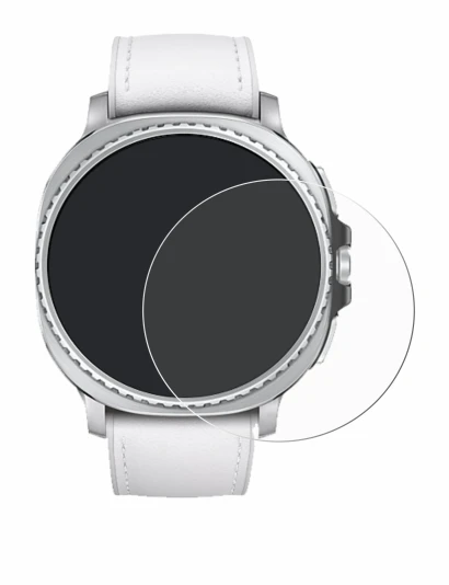 Imagen del dispositivo Samsung Galaxy Watch 8 Classic (46 mm) con una amplia variedad de protectores de pantalla.