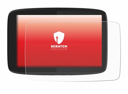 Imagen del dispositivo TomTom GO Camper Tour con una amplia variedad de protectores de pantalla.
