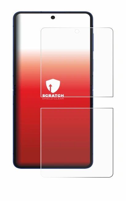 Imagen del dispositivo Samsung Galaxy Z Flip 7 con una amplia variedad de protectores de pantalla.