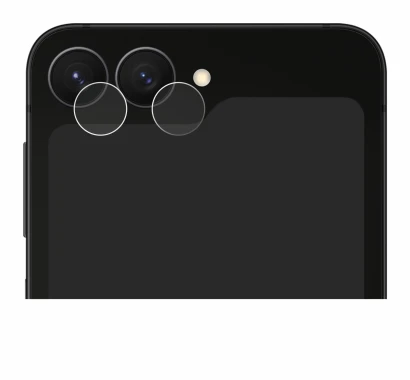 Imagen del dispositivo Samsung Galaxy Z Flip 7 FE (SÓLO Cámara) con una amplia variedad de protectores de pantalla.