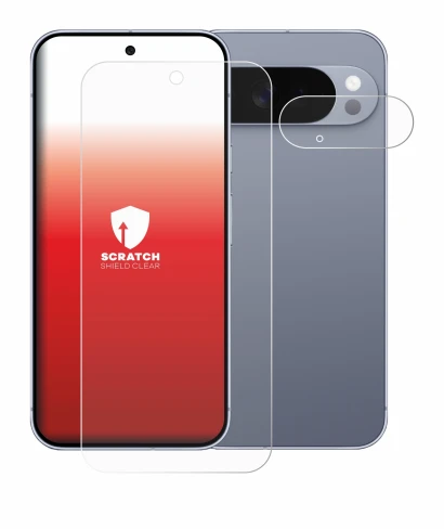 Imagen del dispositivo Google Pixel 10 Pro XL (Frontal+Cámara) con una amplia variedad de protectores de pantalla.