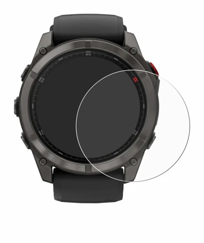 Imagen del dispositivo Garmin Fenix 8 Pro MicroLED (51 mm) con una amplia variedad de protectores de pantalla.