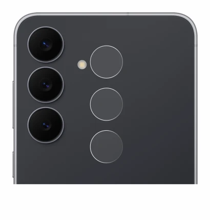 Imagen del dispositivo Samsung Galaxy S25 FE (SÓLO Cámara) con una amplia variedad de protectores de pantalla.