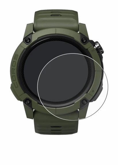 Imagen del dispositivo Coros NOMAD con una amplia variedad de protectores de pantalla.
