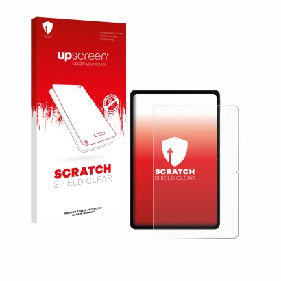Parte frontal de un envase de producto con el logotipo de la marca upscreen. Al lado se muestra el dispositivo Xiaomi Redmi Pa