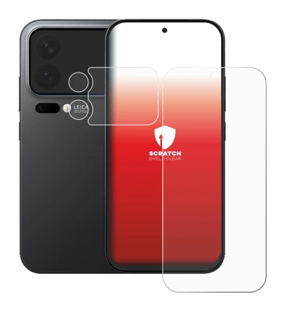 Imagen del dispositivo Xiaomi 17 Pro (Frontal+Cámara) con una amplia variedad de protectores de pantalla.