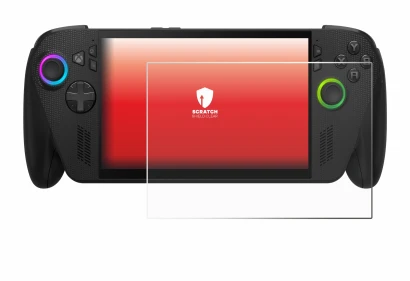 Imagen del dispositivo ASUS ROG Ally X 2025 con una amplia variedad de protectores de pantalla.