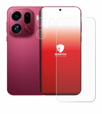 Imagen del dispositivo Oppo Find X9 Pro (Frontal+Cámara) con una amplia variedad de protectores de pantalla.