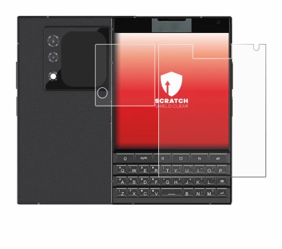 Imagen del dispositivo Unihertz Titan 2 (Frontal+Cámara) con una amplia variedad de protectores de pantalla.