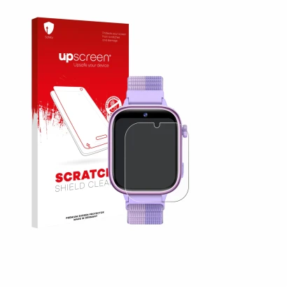 Parte frontal de un envase de producto con el logotipo de la marca upscreen. Al lado se muestra el dispositivo Oliimptek T40 c