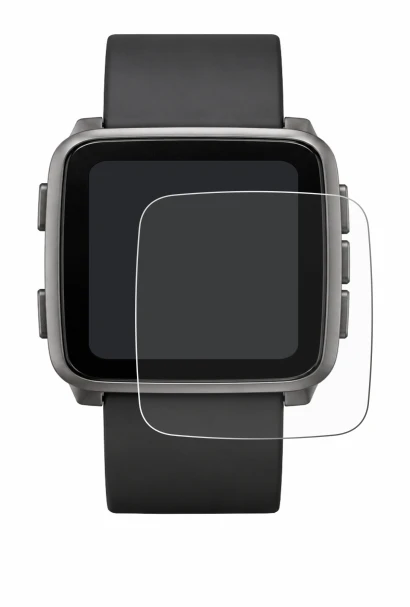 Imagen del dispositivo Pebble Time 2 2026 con una amplia variedad de protectores de pantalla.