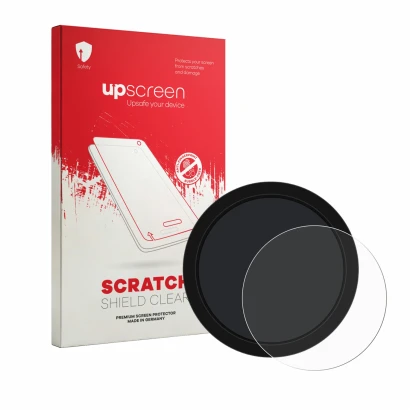 Parte frontal de un envase de producto con el logotipo de la marca upscreen. Al lado se muestra el dispositivo Shearwater NERD