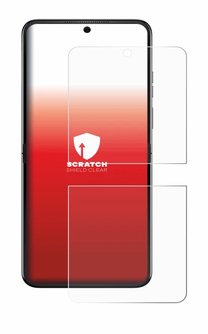 Imagen del dispositivo Motorola Razr 70 con una amplia variedad de protectores de pantalla.