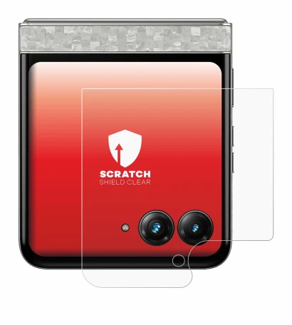 Imagen del dispositivo Motorola Razr 70 (Pantalla trasera) con una amplia variedad de protectores de pantalla.