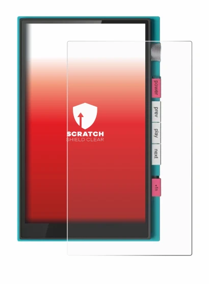 Imagen del dispositivo Hiby Digital M500 con una amplia variedad de protectores de pantalla.