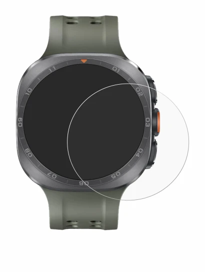 Imagen del dispositivo Samsung Galaxy Watch Ultra 2 (47 mm) con una amplia variedad de protectores de pantalla.