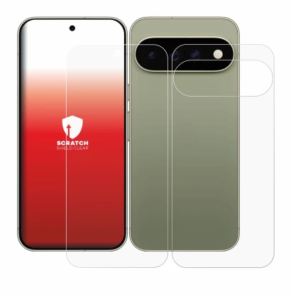 Imagen del dispositivo Google Pixel 11 Pro XL (Frontal+Trasero) con una amplia variedad de protectores de pantalla.