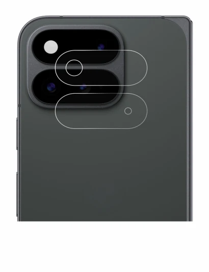 Imagen del dispositivo Google Pixel 11 Pro Fold (SÓLO Cámara) con una amplia variedad de protectores de pantalla.
