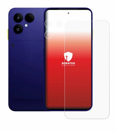 Imagen del dispositivo Fairphone 6 Plus (Frontal+Cámara) con una amplia variedad de protectores de pantalla.