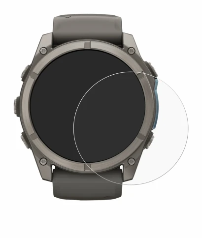 Imagen del dispositivo Garmin Fenix 9 (51 mm) con una amplia variedad de protectores de pantalla.